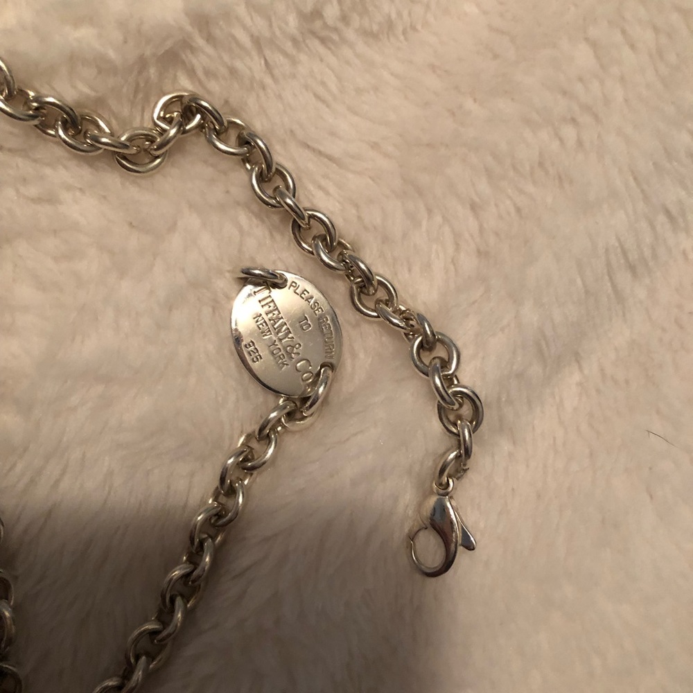 Tiffany & Co oval tag necklace